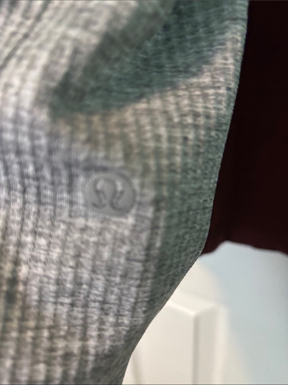 Champion Long-Sleeve Crew Tops - Maroon & Light Gray - Picture 4 of 6